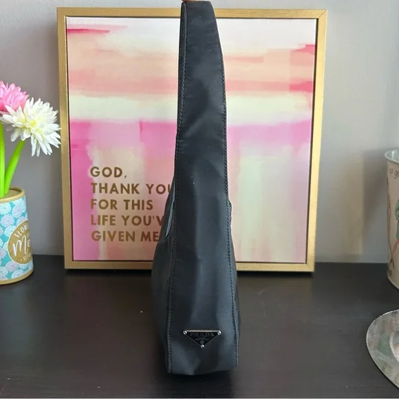 Vintage Prada Mini Nylon Shoulder Bag Black - Picture 5 of 11